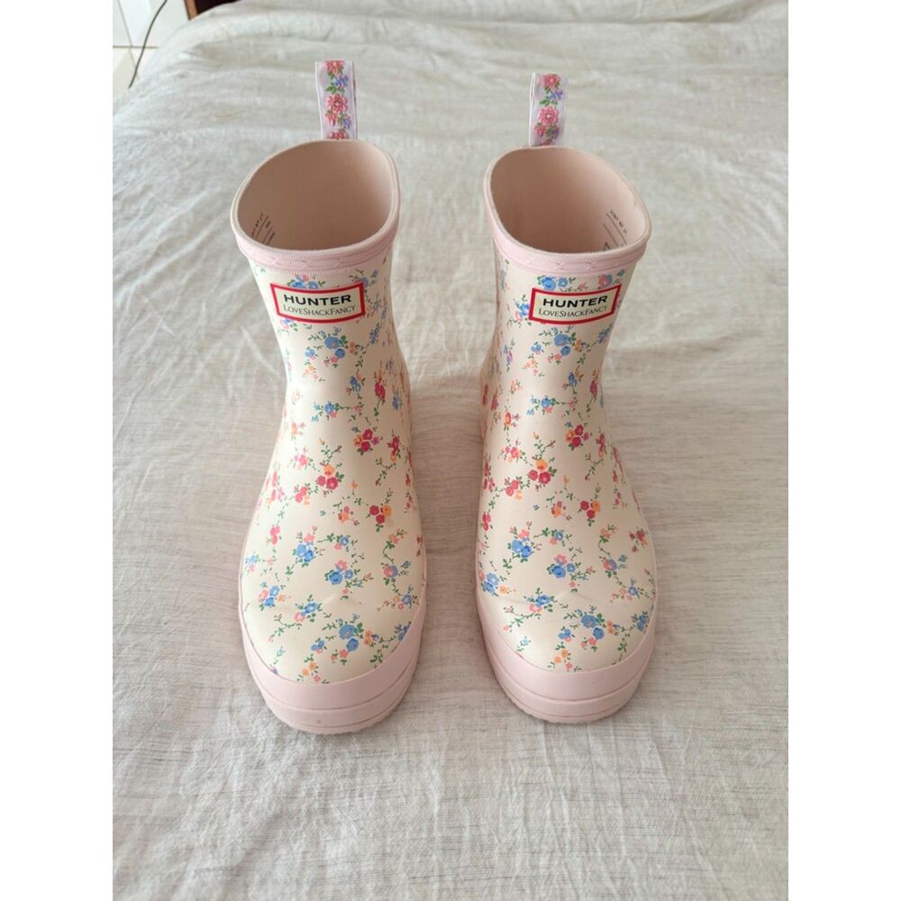 Womens Loveshackfancy x Hunter Confetti Floral Play Short Rain Boots
